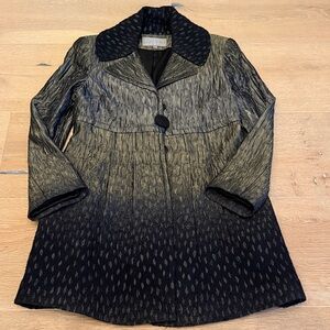 Gorgeous Designer Olive and Black Coat